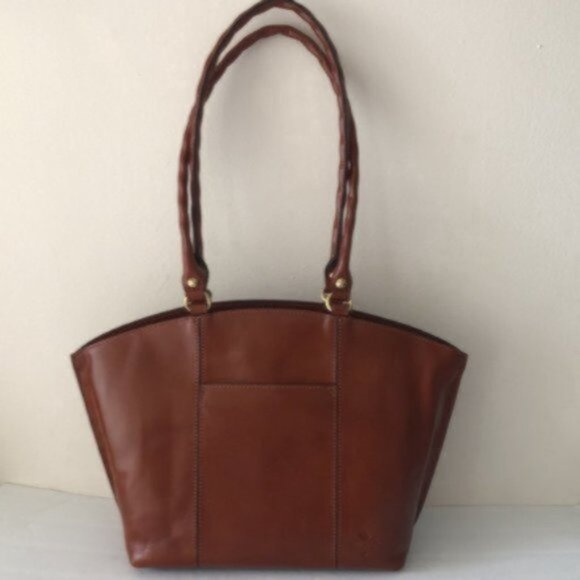 Patricia Nash Michel Leather Dome Tan Brown Shoulder Handbag - Picture 4 of 11